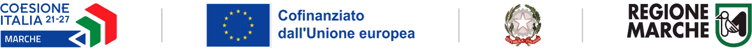 Marchi istituzionali: brand unitario, Unione europea, Repubblica italiana e Regione Marche